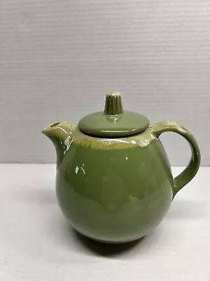 Buy Vintage Hull Pottery Avocado Green Foam Drip Glaze Tea Pot Circa 1970's • 23.68£