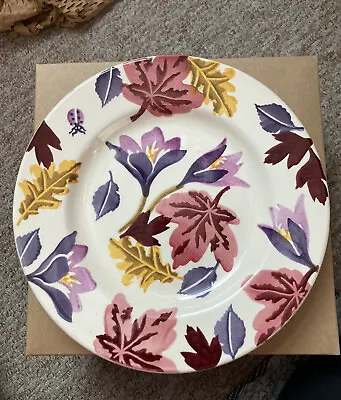 Buy NEW Emma Bridgewater Autumn Crocus 8.5  Plate Purple Pink Flowers Leaves • 15.50£