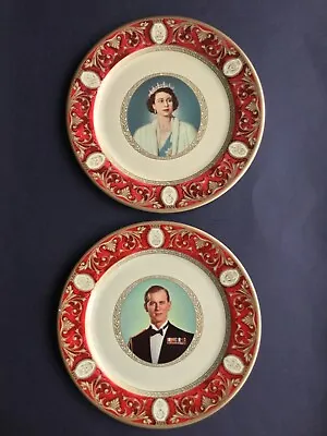 Buy Portland Ware Queen Elizabeth II & Prince Phillip Commemorative Metal Plates • 19.50£