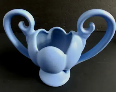 Buy Vtg Camark 505 Usa Pottery Blue Double Handle Vase • 25.03£