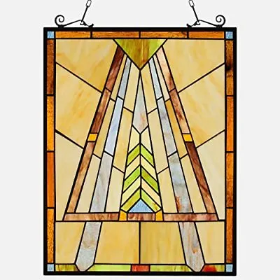 Buy  Stained Glass Window Hangings, Handmade Suncatcher Stained Glass Amber Brown • 146.61£