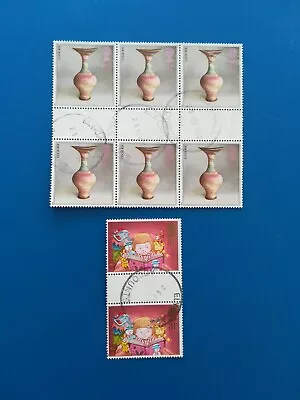 Buy GB 1987 Commemorative Stamps~Studio Pottery~block And Xmas Pair • 0.99£