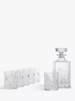 Buy John Lewis Sirius Crystal Glass Whisky Decanter And Tumblers Set, 7 Piece, Clear • 54.99£