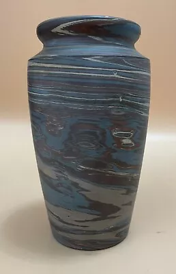 Buy Niloak Swirl Mission Ware Pottery Vase First Mark 6 3/8” Blue, Brown And Gray • 569.96£