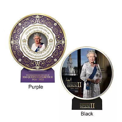 Buy Celebrate Life Of Queen Elizabeth II 1926-2022 Commemorative Decorative Plates • 12£