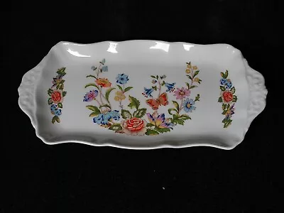 Buy An Aynsley “cottage Garden” Bone China Tray With Transfer Printed Makers Mark . • 7£