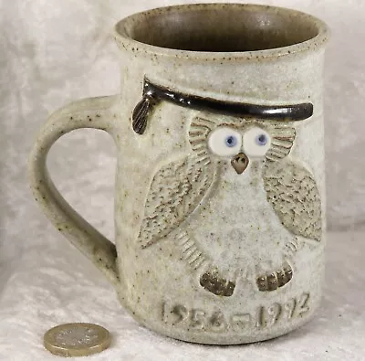 Buy Studio Pottery Owl Brown Mug Cup Gillian 1956-1992  • 4£