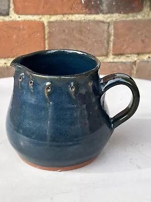 Buy VINTAGE Blue Glazed Studio Pottery Milk Jug 500ml/ 3/4 Pt • 15£