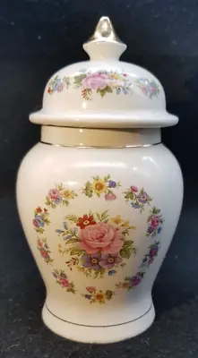 Buy Vintage SADLER Ginger Jar With Floral Rose Decoration. • 6.50£