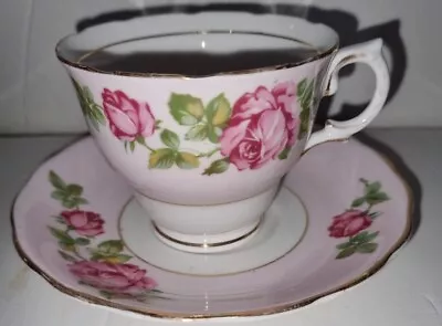 Buy Colclough Bone China Rose Teacup, Saucer Made In England • 22.12£