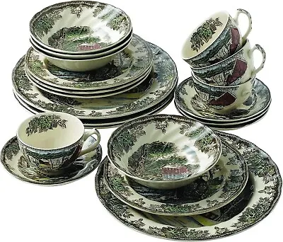Buy Johnson Brothers Classic Friendly Village 20-Pc Dinnerware Set Servic For 4 • 209.70£