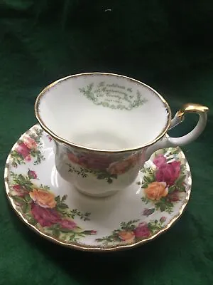 Buy Royal Albert Celebrate 25th Anniversary Of Old Country Roses Cup & Saucer • 5£