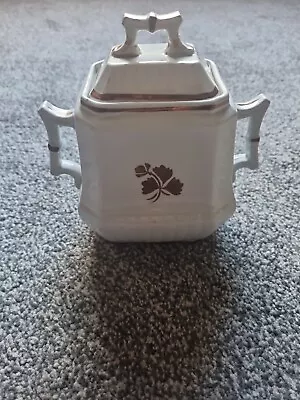 Buy Antique Royalstone China Wedgwood & Co Sugar Bowl & Lid Tea Leaf Copper Luster • 0.99£