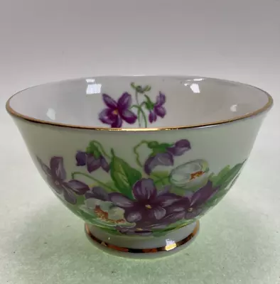 Buy H & M Sutherland Bone China Open Sugar Bowl - Violets & Leaves England • 12.32£