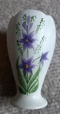 Buy Vintage Original Radford Hand Painted Pottery Small Vase Purple Pink Flowers VGC • 9£