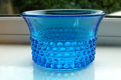 Buy Vintage 1950s Finnish Nuutajärvi Turquoise Blue Glass Bowl By Saara Hopea • 29.20£