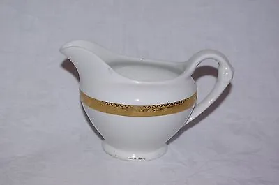 Buy Vintage Burleigh Ware White With Gold Banding Cream Jug • 10£