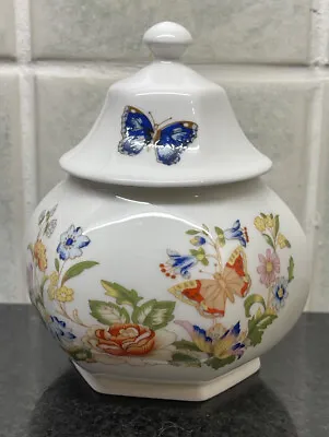 Buy Ginger Jar Aynsley Cottage Garden Bone China With Lid / Sugar Bowl / Butterfly • 9.99£