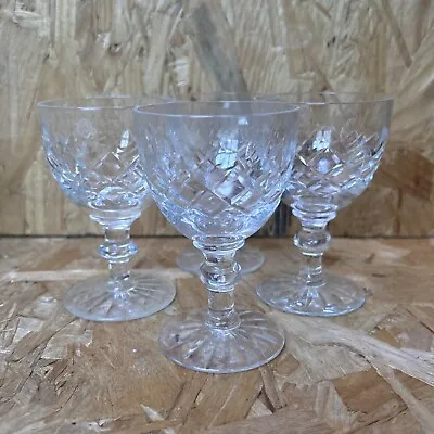 Buy 4 X Vintage Webb Corbett Cut Crystal Sherry Wine Glass 10cm - Port Liqueur • 14.99£