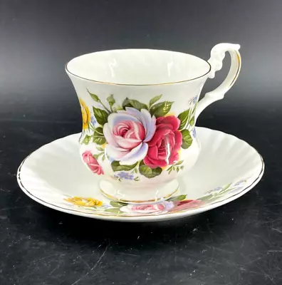 Buy Vintage Royal Dover Roses England Bone China Tea Cup Teacup Saucer Set • 30.75£