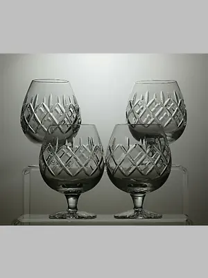 Buy Royal Doulton Crystal  Rolleston  Cut Set Of 4 Brandy Glasses 4 1/2  - 12C • 39.99£
