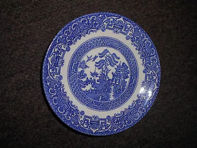Buy Staffordshire Underglaze Hand Engraved English Ironstone Plate Blue Willow 5.5” • 3£