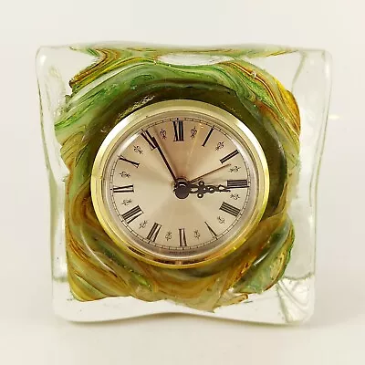 Buy Alum Bay Glass Clock Isle Of White, Studio Glass, Heavy, Free Standing • 24.99£