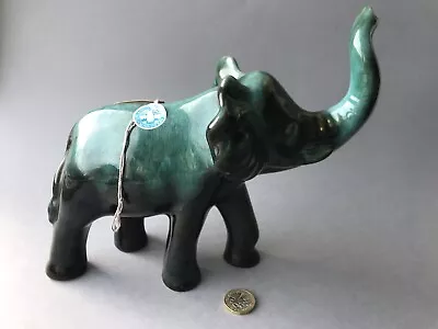Buy VINTAGE BLUE MOUNTAIN POTTERY CANADA LARGE ELEPHANT 9” Genuine With Labels • 15£
