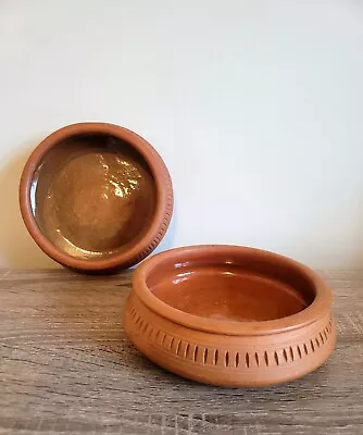 Buy Set Of 2 Terracotta Tapas Dishes Spanish 16cm Cazuelas Pots Olive Bowls Glazed • 9.99£