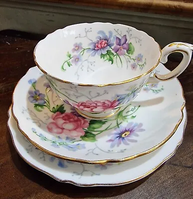 Buy CROWN STAFFORDSHIRE England's Glory China Trio Set. Cup Saucer. Floral English • 12.99£