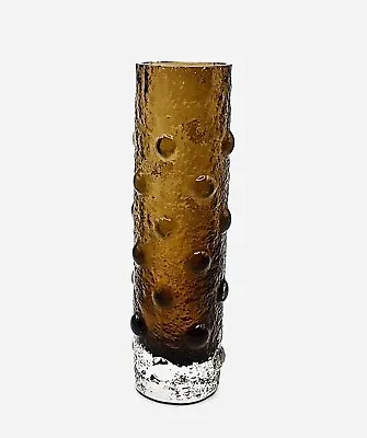 Buy Vintage Scandinavian Knobbly Textured Glass Vase • 26.99£