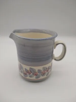 Buy Milk Jug Small Hand Painted With Leaf Design Jersey Pottery Blue • 4.99£
