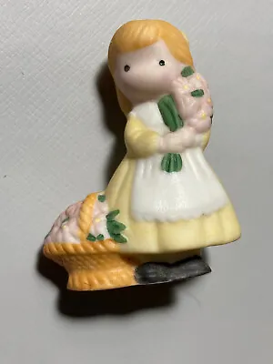 Buy 1983 Hallmark Joan Walsh Anglund Girl W/Flowers 1.5  Miniature Figurine NO BOX • 10.55£