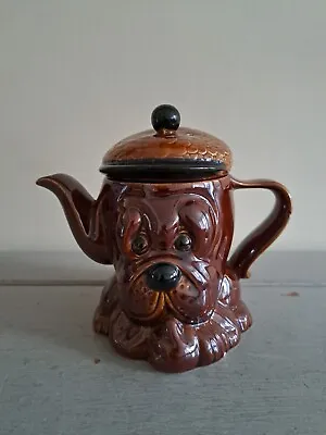 Buy P & K Dark Brown Droopy Dog Teapot & Cap Lid Kitsch Vintage Price Kensington • 8.50£
