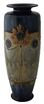 Buy Superb Large Antique Royal Doulton Stoneware Vase Art Nouveau • 139£
