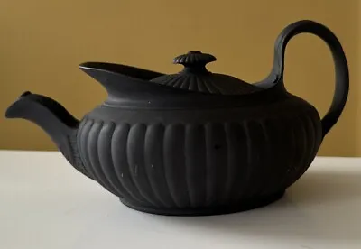 Buy Antique Wedgwood  Black Basalt Tea Pot Cream Jug Sugar Bowl W/ Lid Set • 295£