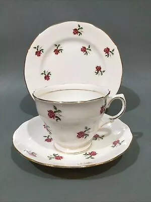Buy Colclough Bone China “ Ditsy Rose  “ Tea Cup, Saucer & Plate Trio • 6.95£