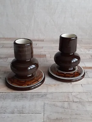Buy Jersey Pottery Brown Candle Holders X 2 • 16£