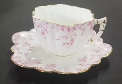 Buy Vintage Wileman Shelley Foley Pink Scallop Tea Cup & Saucer #4646 • 118.07£