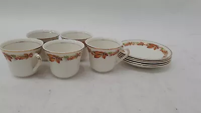 Buy 10 Piece Bundle Of Vintage Portland Pottery Cobridge Cup And Saucers Tea Set  • 1.99£