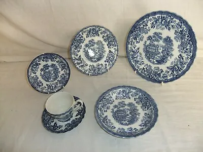 Buy C4 Pottery Myott Staffordshire - Tonquin - Blue Vintage Tableware - 4E5B • 3.93£