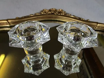 Buy 2 Lovely Vintage Arabia Finland Crystal Glass Star Shape Candle Holders • 11.95£
