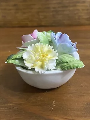 Buy Royal Adderley England Floral Bone China Mini 2” Porcelain Flower Bouquet • 23.63£