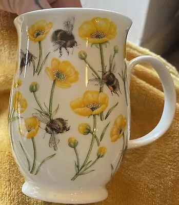 Buy Dunoon: LANGDALE By Jane Fern Spring Mug. Seasonal Bumble Bee & Cowslip Design. • 13£