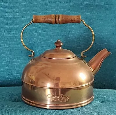 Buy Paul Revere Copper Kettle Vintage Tea Pot 1801 Revere Ware Wood Handle USA NY • 37£