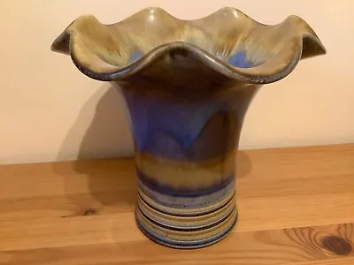 Buy Large Vintage Denby Vase With Fluted Rim.19 Cms High, Excellent Condition. • 18£