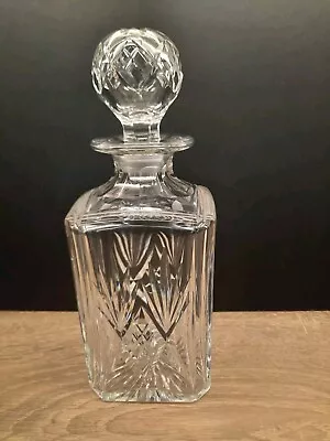 Buy Heavy Cut Glass Square Decanter • 18£