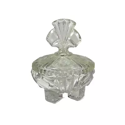 Buy Bagley & Co Art Deco Duchess Cut Glass Trinket Pot Art Deco • 11.99£