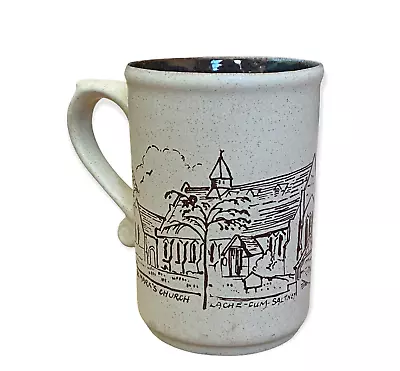 Buy Laugharne Pottery Handmade Stoneware St Mark's Church Coffee Tea Mug Cup Vintage • 12.99£