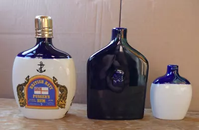 Buy Wade Pottery -British Navy Pusser's Rum Ceramic Hip Flask With Metal Screw Top • 9.95£